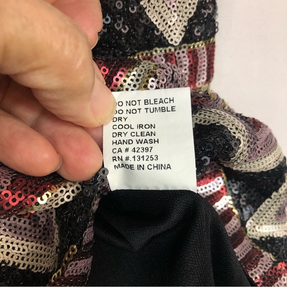 Pink Martini Women’s Sequined Skirt Side Zip Mini - Picture 6 of 7